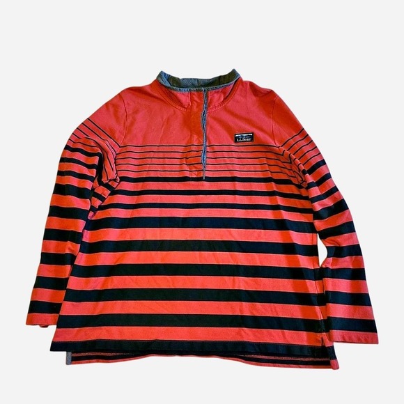 L.L. Bean Other - L.L. Bean Men's XL striped long sleeve pullover in red and navy